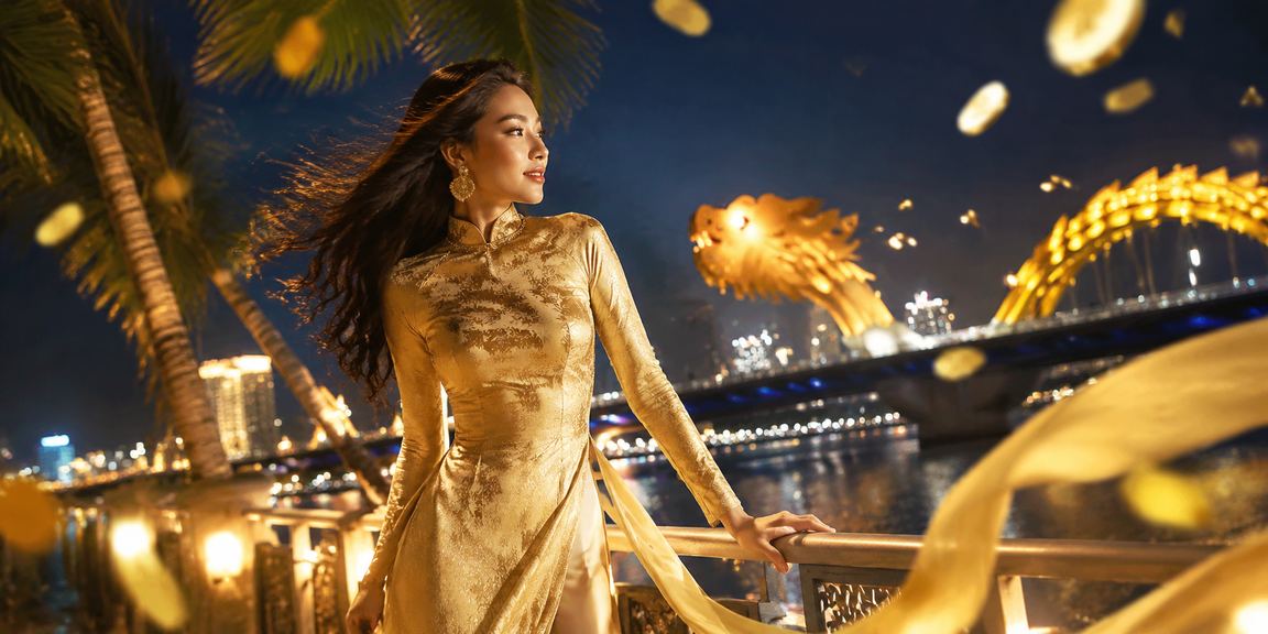 Không gian giải trí casino tại Đà Nẵng – người chơi trong trang phục áo dài truyền thống