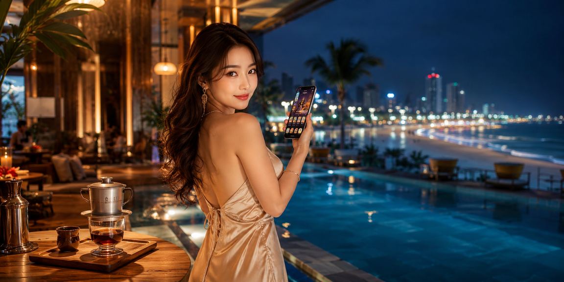 Người dùng Vũng Tàu dùng ứng dụng casino và xem kèo bên ly cà phê